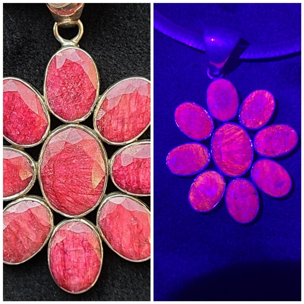 Ruby Italian Sterling Silver Vintage Necklace
